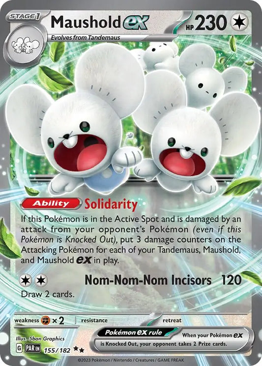155/182 Maushold ex Paradox Rift Pokémon Card
