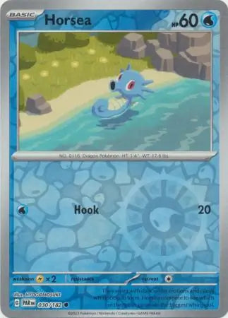 030/182 Horsea Reverse Holo Paradox Rift Pokémon Card