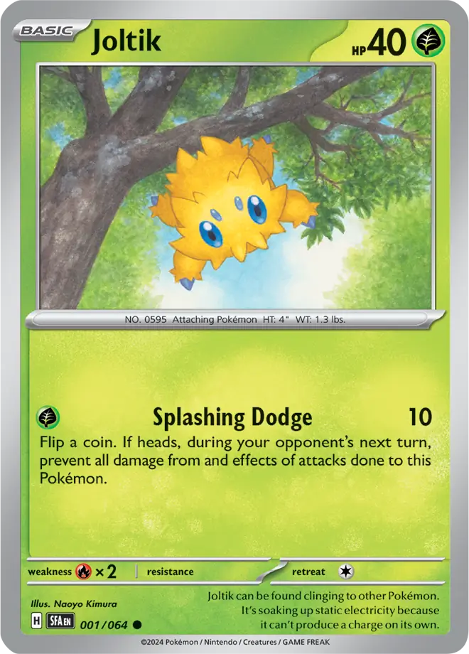 001/064 Joltik Shrouded Fable Pokémon Card