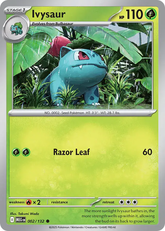 002/132 Ivysaur Mega Evolution Pokémon Card