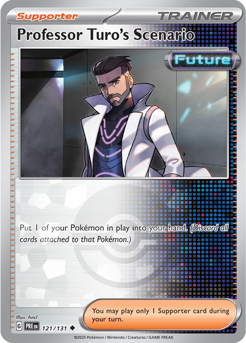 121/131 Professor Turo's Scenario Poke Ball Holo Prismatic Evolutions Pokémon Card