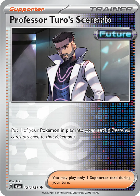 121/131 Professor Turo's Scenario Poke Ball Holo Prismatic Evolutions Pokémon Card