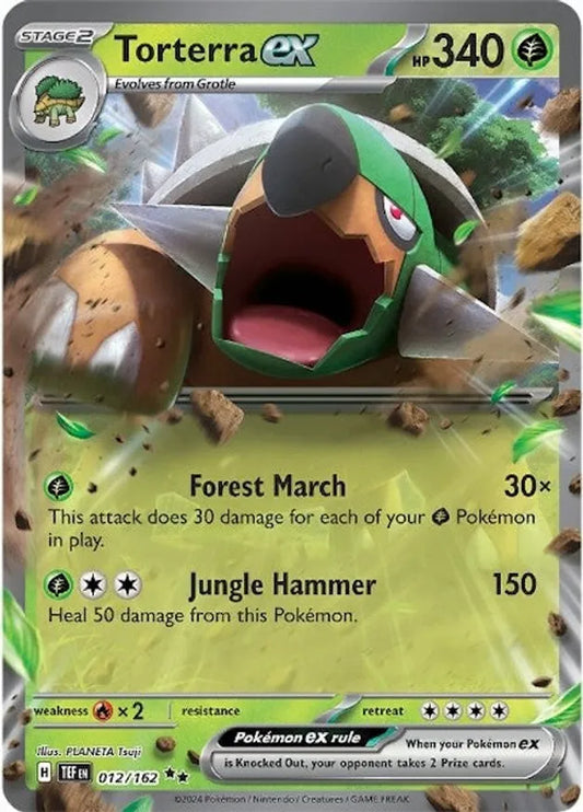 012/162 Torterra ex Scarlet & Violet Temporal Forces Pokémon Card