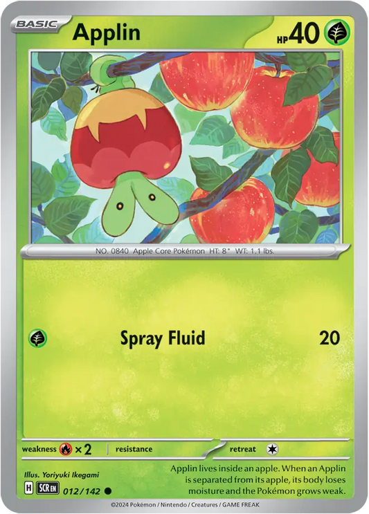 012/142 Applin Stellar Crown Pokémon Card