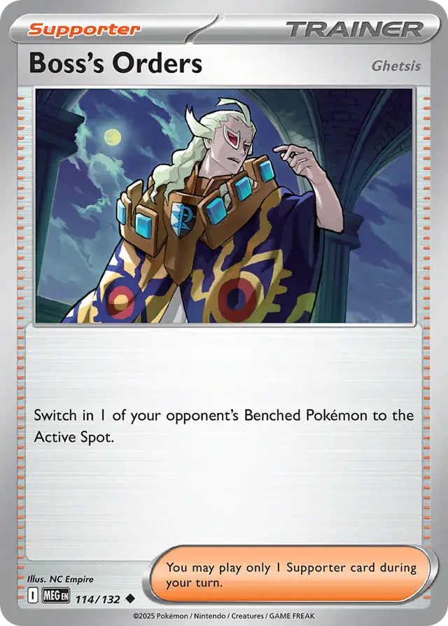 114/132 Boss's Orders Mega Evolution Pokémon Card