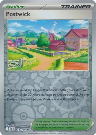 154/159 Postwick Reverse Holo Journey Together Pokémon Card