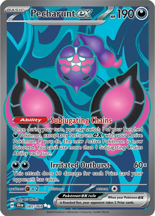 085/064 Pecharunt ex Shrouded Fable Pokémon Card