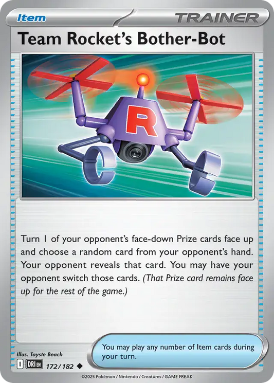 172/182 Team Rocket's Bother-Bot Destined Rivals Pokémon Card