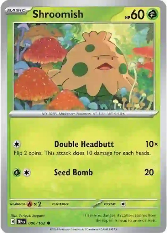 006/162 Shroomish Temporal Forces Pokémon Card