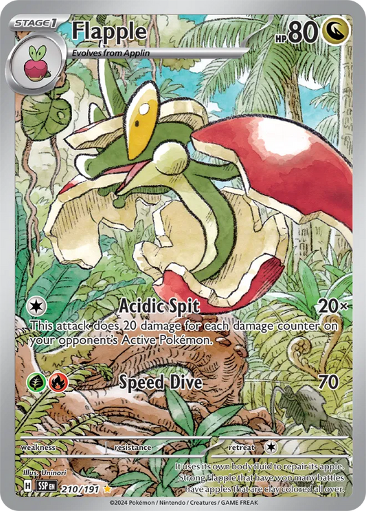 210/191 Flapple Surging Sparks Pokémon Card