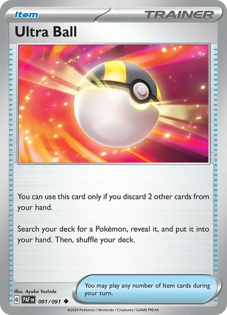 091/091 Ultra Ball Paldean Fates Pokémon Card