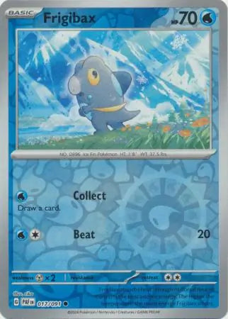 017/091 Frigibax Reverse Holo Paldean Fates Pokémon Card