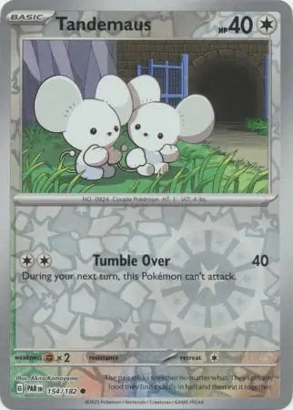 154/182 Tandemaus Reverse Holo Paradox Rift Pokémon Card