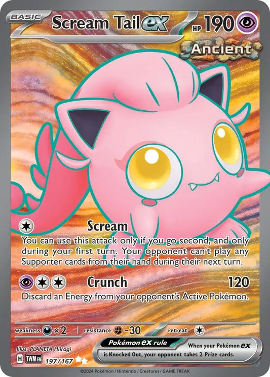 197/167 Scream Tail ex Twilight Masquerade Pokémon Card
