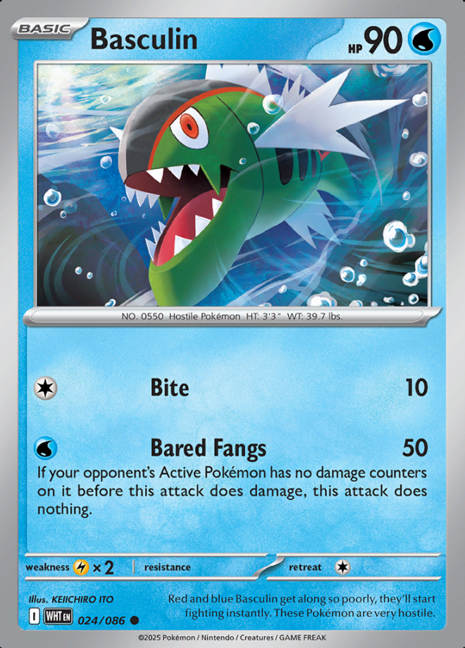 024/086 Basculin White Flare Pokémon Card