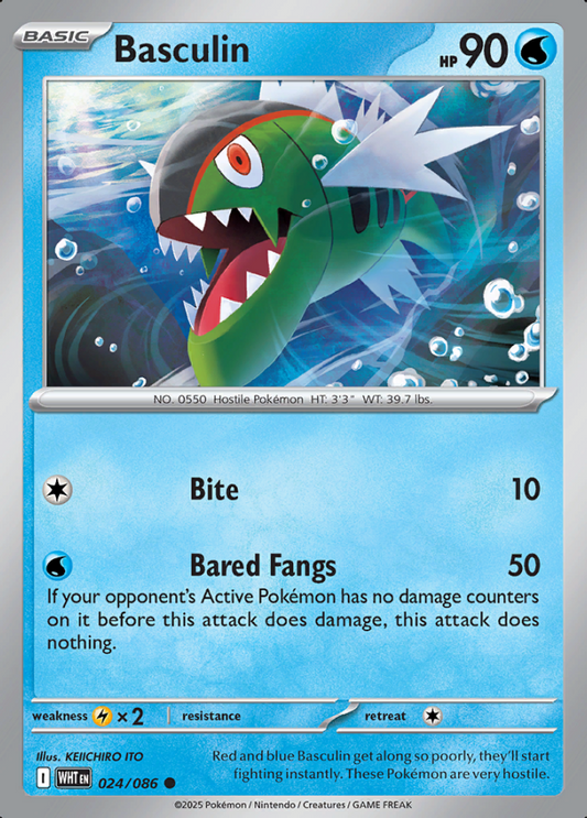 024/086 Basculin White Flare Pokémon Card