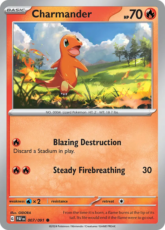 007/091 Charmander Paldean Fates Pokémon Card