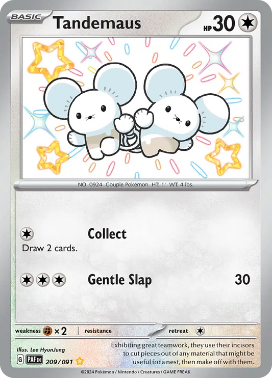 209/091 Tandemaus Paldean Fates Pokémon Card