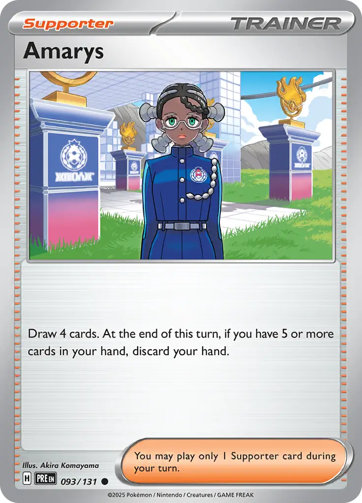 093/131 Amarys Prismatic Evolutions Pokémon Card