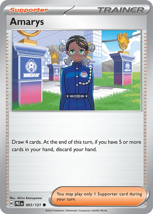 093/131 Amarys Prismatic Evolutions Pokémon Card