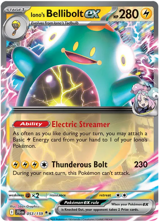 053/159 Iono's Bellibolt ex Journey Together Pokémon Card