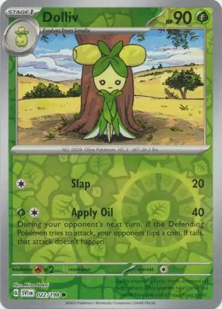 022/198 Dolliv Reverse Holo Scarlet & Violet Base Set Pokémon Card