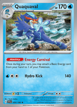 054/198 Quaquaval Scarlet & Violet Base Set Pokémon Card