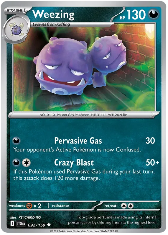 092/159 Weezing Journey Together Pokémon Card