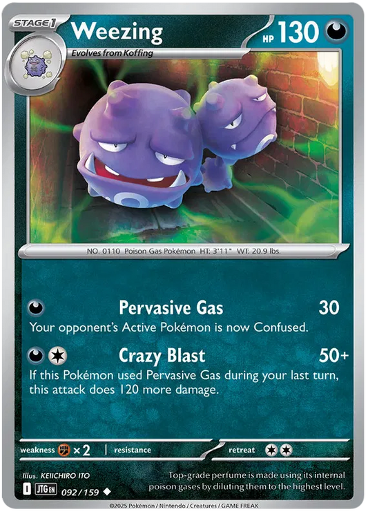 092/159 Weezing Journey Together Pokémon Card