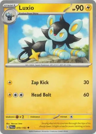 070/193 Luxio Paldea Evolved Pokémon Card