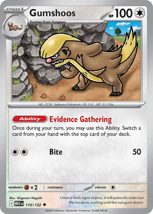 110/132 Gumshoos Mega Evolution Pokémon Card