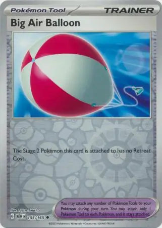 155/165 Big Air Balloon Reverse Holo 151 Pokémon Card