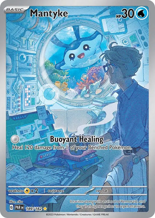 189/182 Mantyke Paradox Rift Pokémon Card