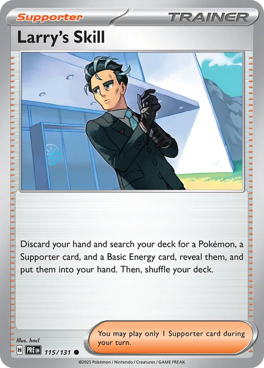 115/131 Larry's Skill Prismatic Evolutions Pokémon Card