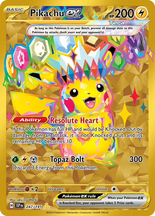 247/191 Pikachu ex Surging Sparks Pokémon Card