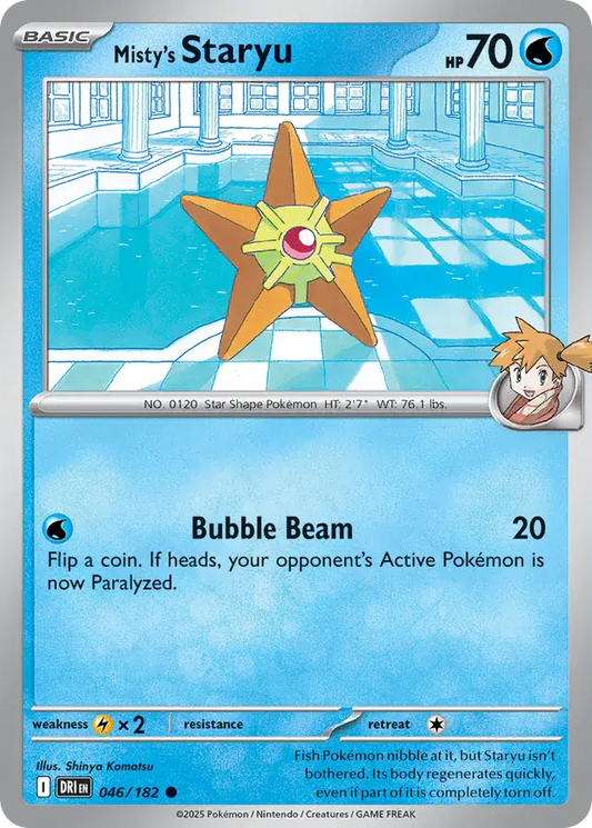 046/182 Misty's Staryu Destined Rivals Pokémon Card