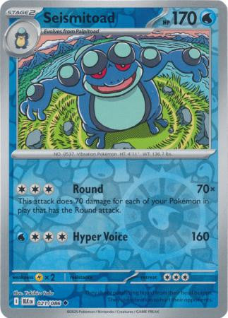 021/086 Seismitoad Reverse Holo Black Bolt Pokémon Card