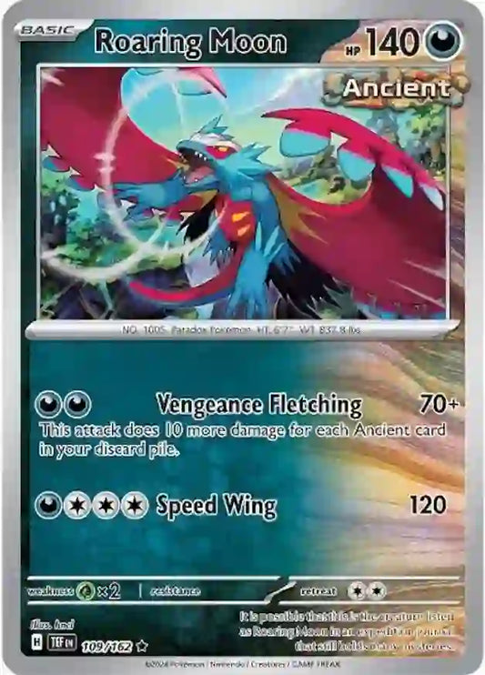 109/162 Roaring Moon Scarlet & Violet Temporal Forces Pokémon Card