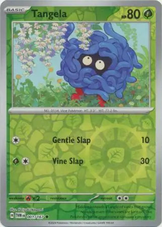 001/167 Tangela Reverse Holo Twilight Masquerade Pokémon Card