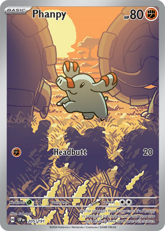 205/191 Phanpy Surging Sparks Pokémon Card