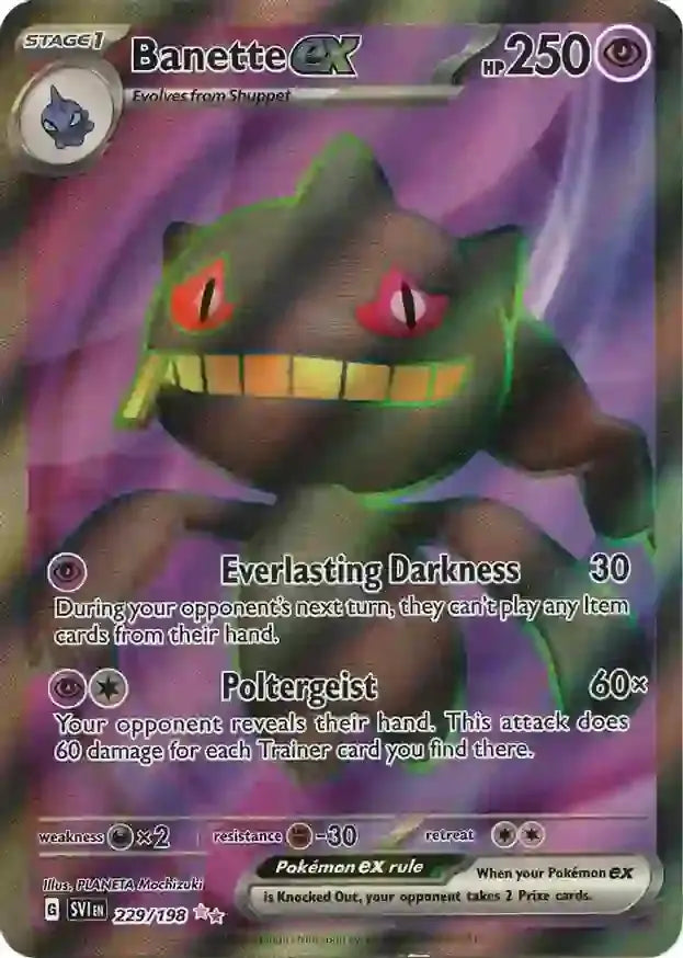 229/198 Banette ex Scarlet & Violet Base Set Pokémon Card