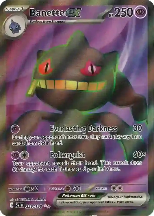 229/198 Banette ex Scarlet & Violet Base Set Pokémon Card