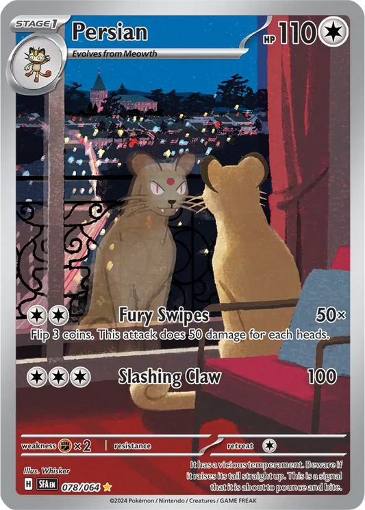 078/064 Persian Shrouded Fable Pokémon Card