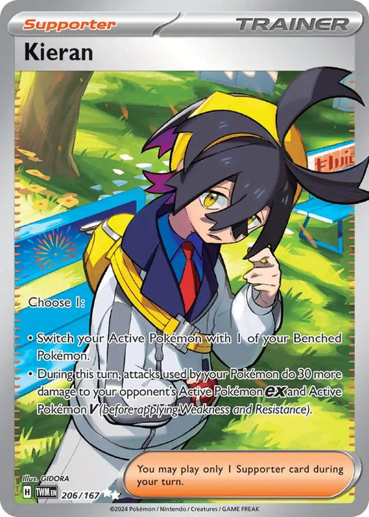 206/167 Kieran Twilight Masquerade Pokémon Card