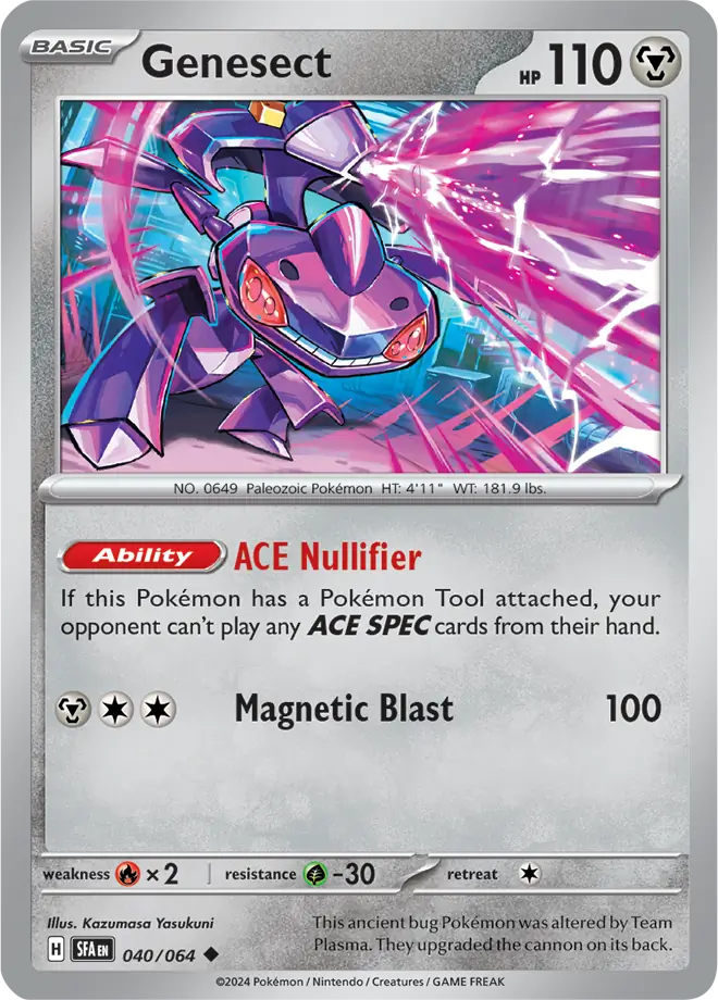 040/064 Genesect Shrouded Fable Pokémon Card