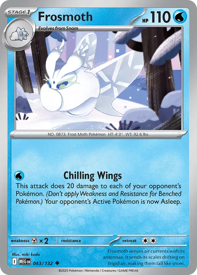 043/132 Frosmoth Mega Evolution Pokémon Card