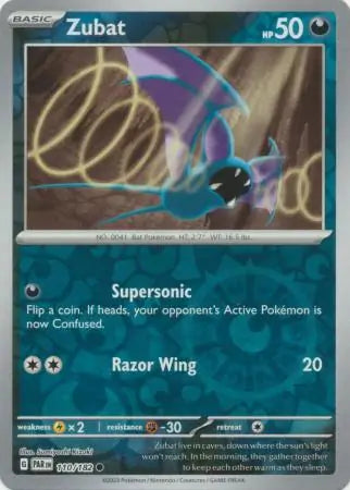 110/182 Zubat Reverse Holo Paradox Rift Pokémon Card