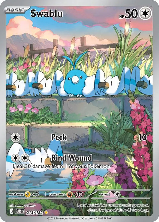 213/182 Swablu Paradox Rift Pokémon Card