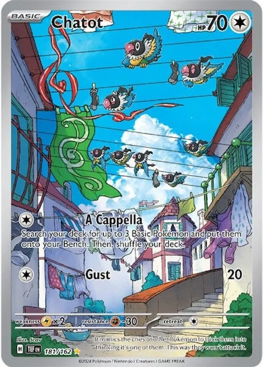 181/162 Chatot Scarlet & Violet Temporal Forces Pokémon Card