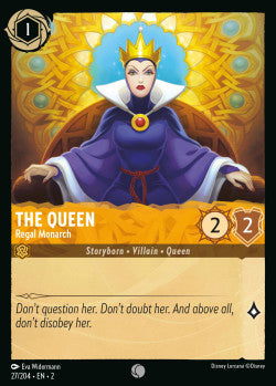 027/204 The Queen - Regal Monarch Disney Lorcana Rise Of The Floodborn Card